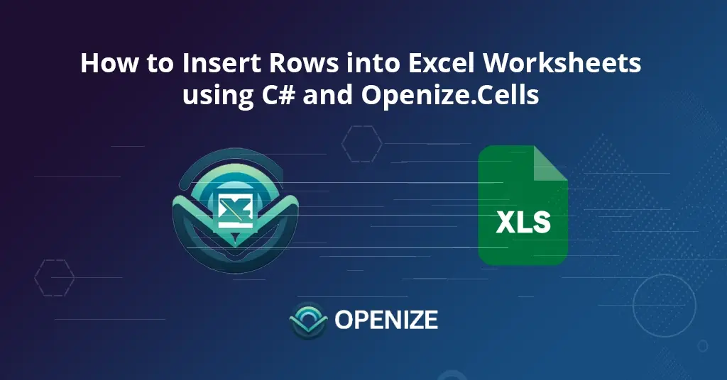 كيفية إدراج صفوف في ورقة عمل MS Excel في C# باستخدام FileFormat.Cells