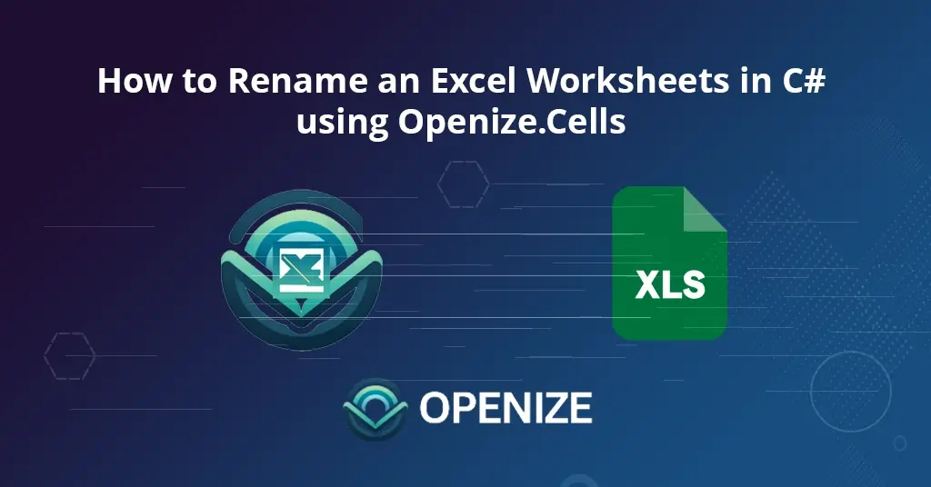 إعادة تسمية ورقة عمل Excel في C# باستخدام FileFormat.Cells SDK