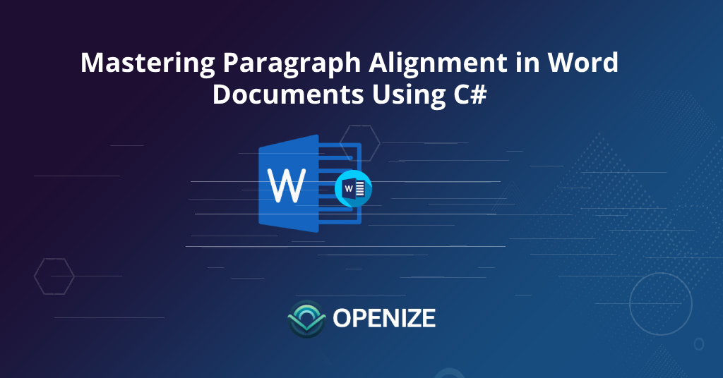 Creating Word Paragraph Alignment