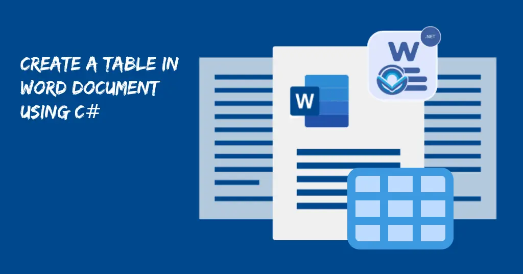 Crear tabla en un documento de Word usando C#