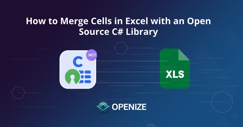 Come unire le celle in Excel con una libreria C# open source