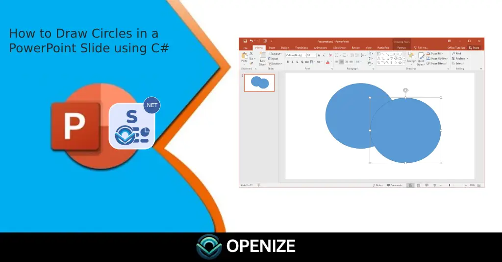 how to draw circle in PowerPoint slides