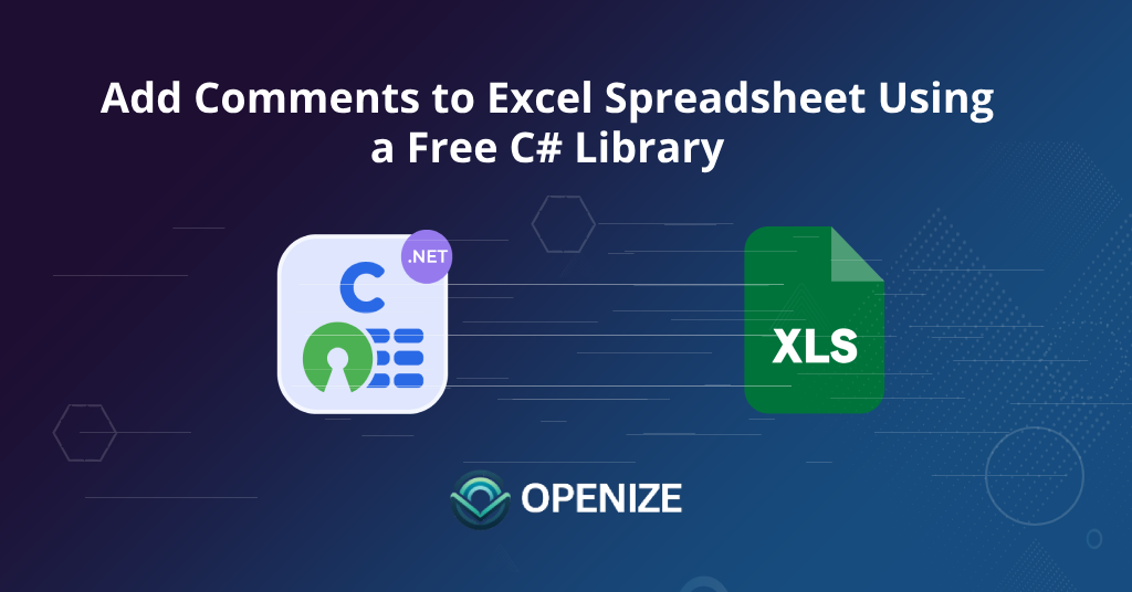 การเพิ่มความคิดเห็นลงในสเปรดชีต Excel โดยใช้ไลบรารี C# ฟรี