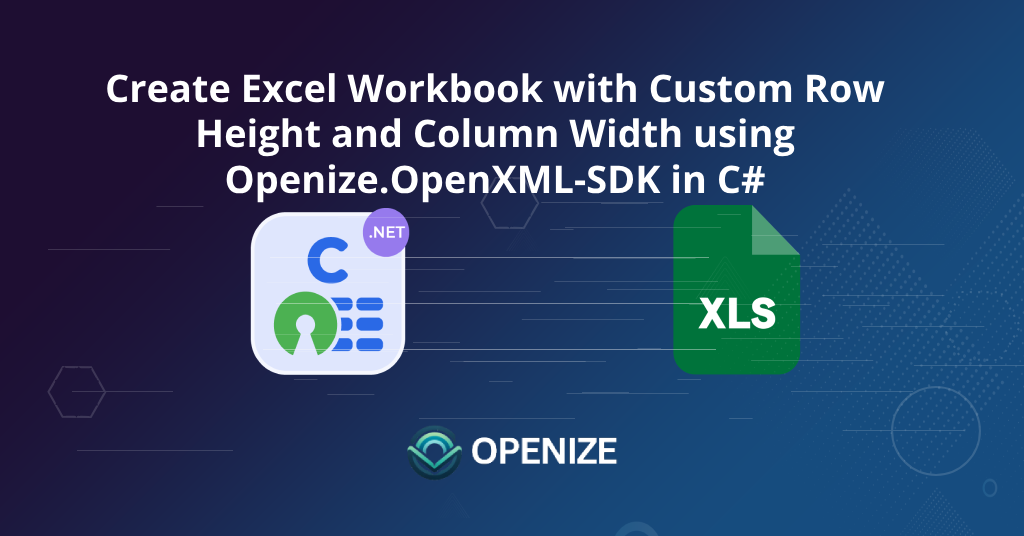 在 C# 中建立具有自訂行高和列寬的 Excel 工作簿